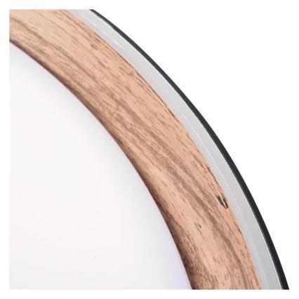 Dimmbare LED-Deckenleuchte ILVI LED/45W/230V 2700-6500K Ø 50 cm schwarz/beige + Fernbedienung
