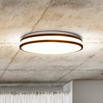 Dimmbare LED-Deckenleuchte LASKOS LED/48W/230V 3000-6500K schwarz + Fernbedienung