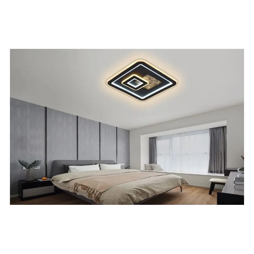 Dimmbare LED-Deckenleuchte LED/110W/230V 3000-6500K schwarz + Fernbedienung