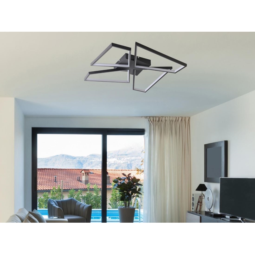 Dimmbare LED-Deckenleuchte LED/115W/230V 3000-6500K schwarz + Fernbedienung