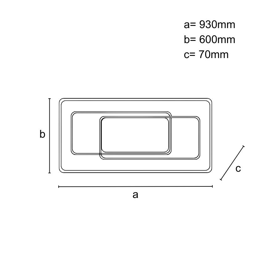 Dimmbare LED-Deckenleuchte LED/220W/230V 3000-6500K + Fernbedienung