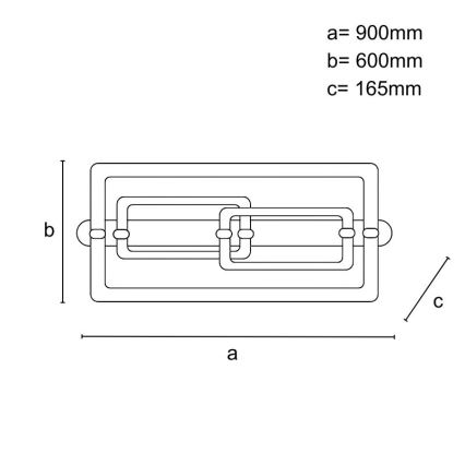 Dimmbare LED-Deckenleuchte LED/280W/230V 3000-6500K + Fernbedienung