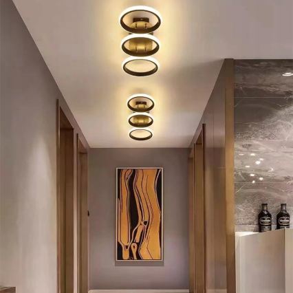 Dimmbare LED-Deckenleuchte LED/30W/230V 3000–6500K schwarz Wi‑Fi Tuya + Fernbedienung