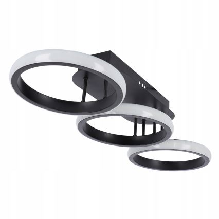 Dimmbare LED-Deckenleuchte LED/30W/230V 3000–6500K schwarz Wi‑Fi Tuya + Fernbedienung