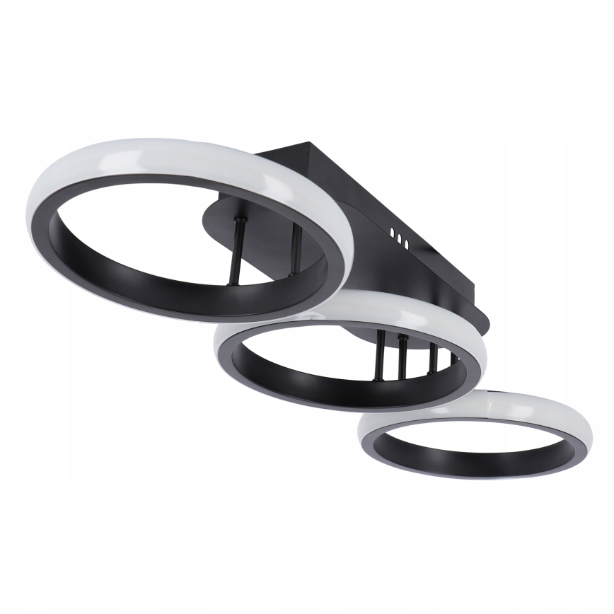 Dimmbare LED-Deckenleuchte LED/30W/230V 3000–6500K schwarz Wi‑Fi Tuya + Fernbedienung