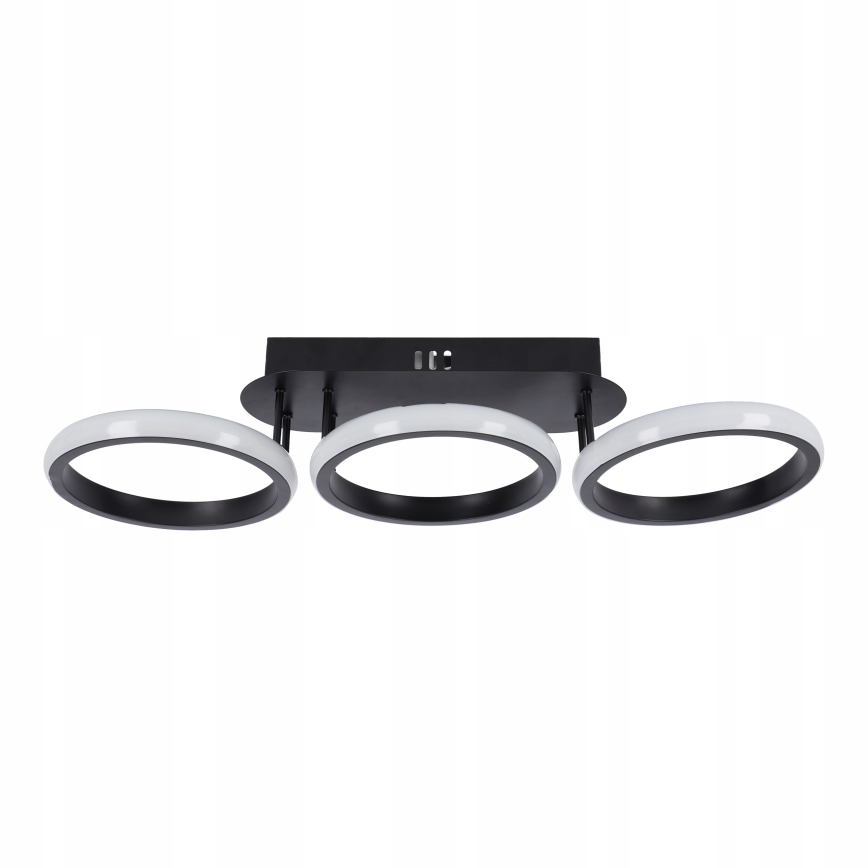 Dimmbare LED-Deckenleuchte LED/30W/230V 3000–6500K schwarz Wi‑Fi Tuya + Fernbedienung