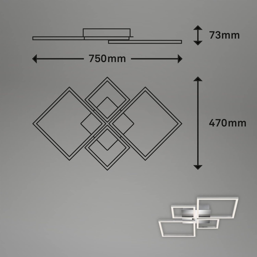 Dimmbare LED-Deckenleuchte LED/42W/230V 3000K matt-chrom