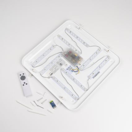 Dimmbare LED-Deckenleuchte LED/42W/230V 3000-6500K 49x49 cm weiß + Fernbedienung