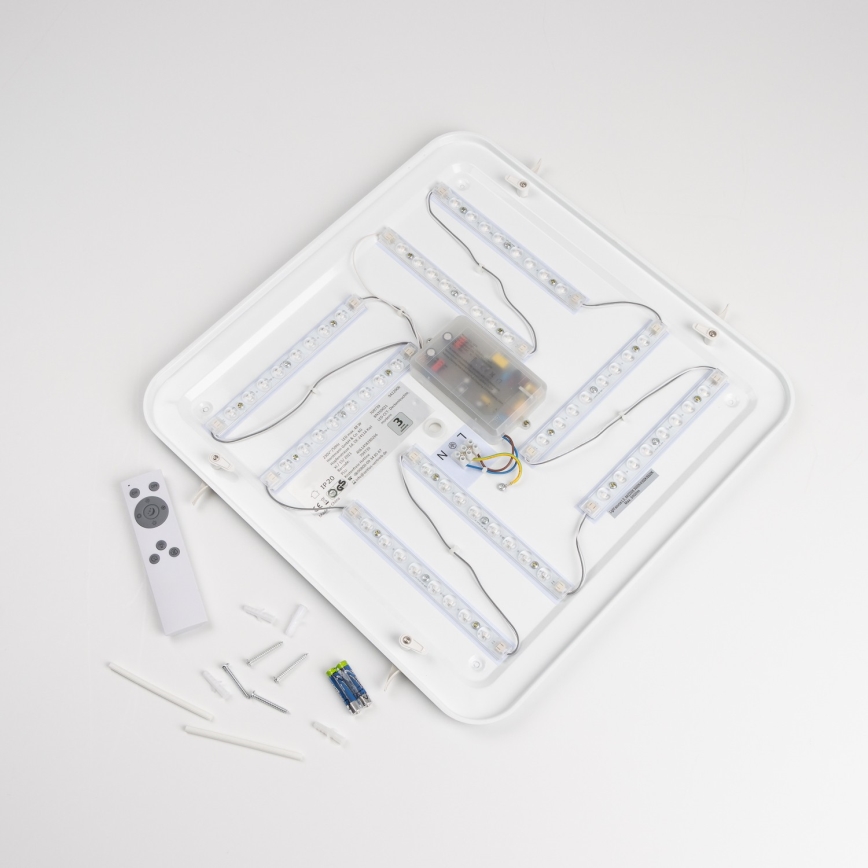 Dimmbare LED-Deckenleuchte LED/42W/230V 3000-6500K 49x49 cm weiß + Fernbedienung