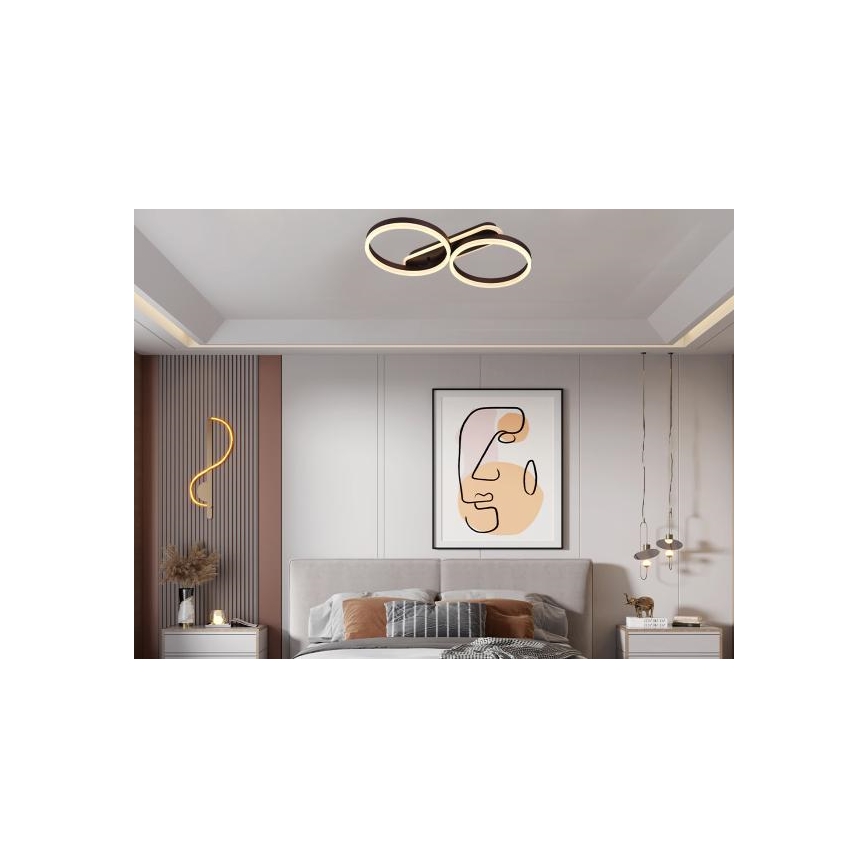 Dimmbare LED-Deckenleuchte LED/60W/230V 3000-6500K + Fernbedienung