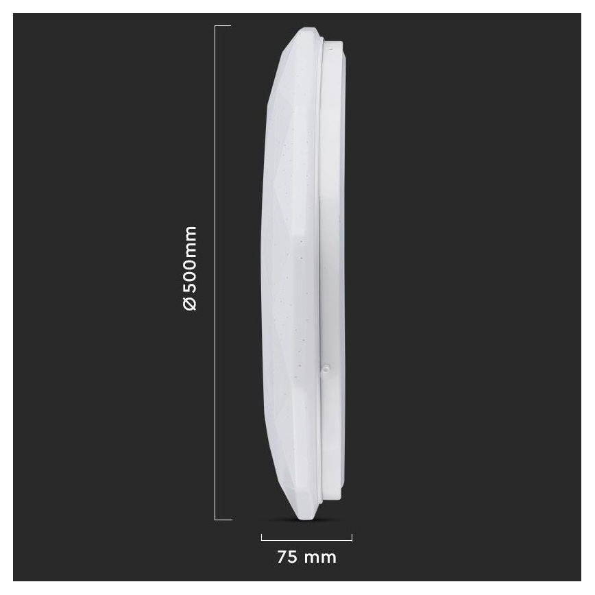 LED-dimmbare Deckenleuchte LED/60W/230V 3000K/4000K/6500K Durchmesser 50 cm + Fernbedienung