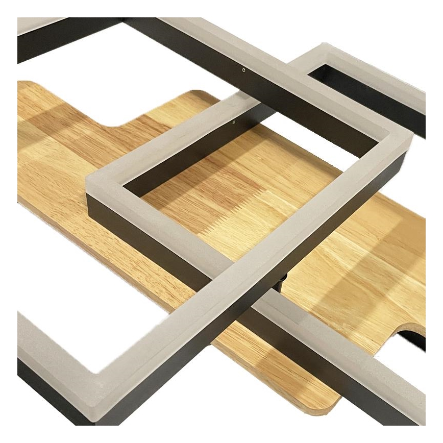 Dimmbare LED-Deckenleuchte LED/85W/230V 3000-6500K Eiche + Fernbedienung