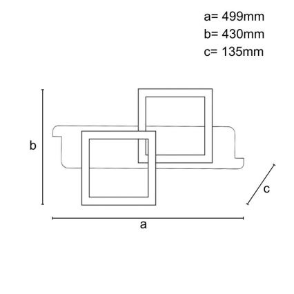 Dimmbare LED-Deckenleuchte LED/85W/230V 3000-6500K Eiche + Fernbedienung