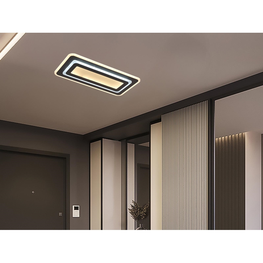 Dimmbare LED-Deckenleuchte LED/85W/230V 3000-6500K schwarz + Fernbedienung
