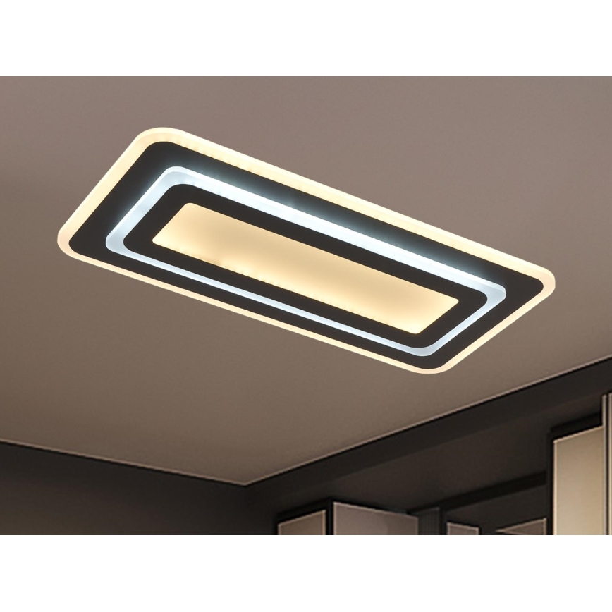 Dimmbare LED-Deckenleuchte LED/85W/230V 3000-6500K schwarz + Fernbedienung