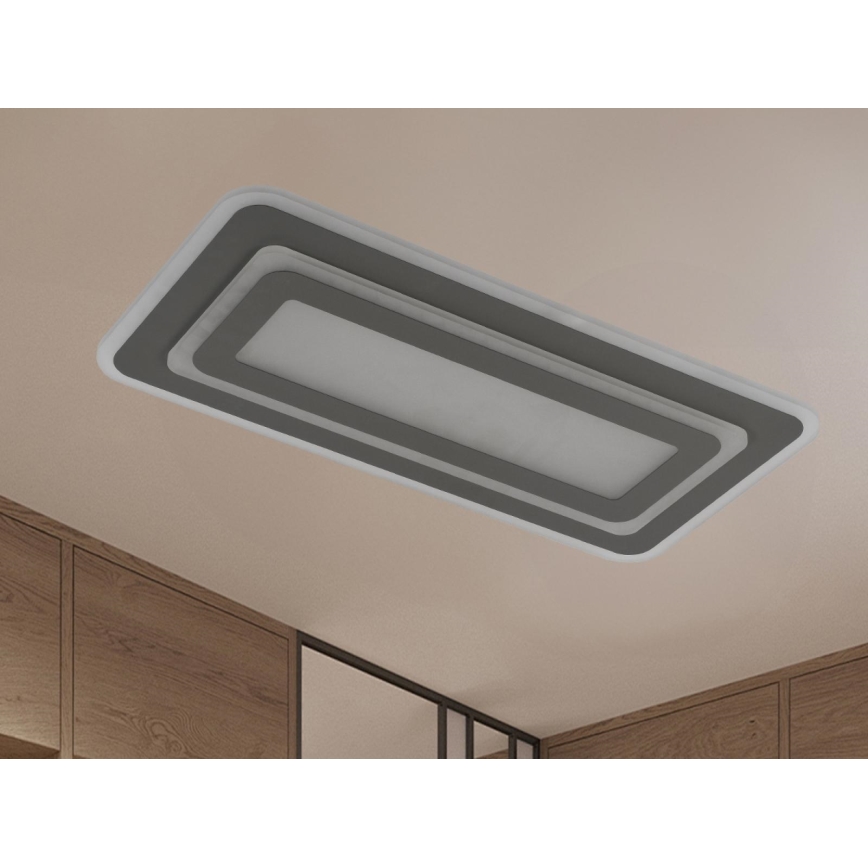 Dimmbare LED-Deckenleuchte LED/85W/230V 3000-6500K grau + Fernbedienung