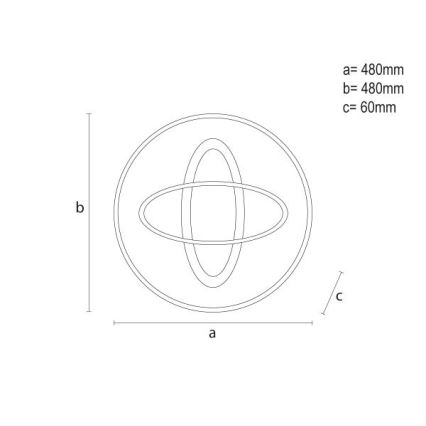 Dimmbare LED-Deckenleuchte LED/90W/230V 3000-6500K + Fernbedienung