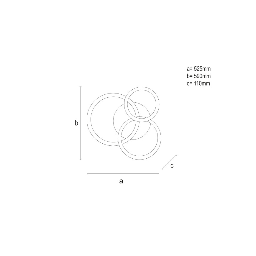 Dimmbare LED-Deckenleuchte LED/90W/230V 3000-6500K + Fernbedienung