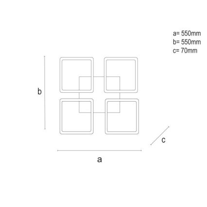 Dimmbare LED Deckenleuchte LED/95W/230V 3000-6500K + Fernbedienung