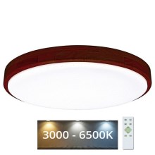 Dimmbare LED-Deckenleuchte LENA LED/60W/230V 3000-6500K Eiche + Fernbedienung