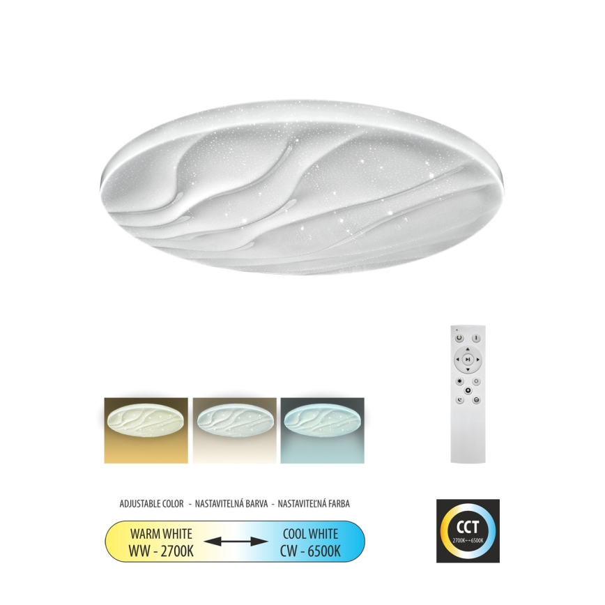 Dimmbare LED-Deckenleuchte LIKA LED/36W/230V 2700-6500K d 48 cm + Fernbedienung