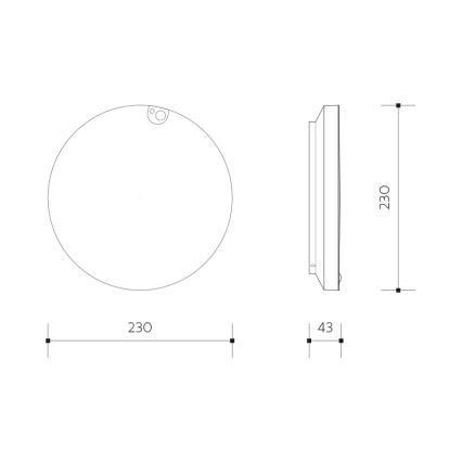 Dimmbare LED-Deckenleuchte mit Bewegungs- und Dämmerungssensor OLDA LED/6/12/18W/230V Ø 23 cm