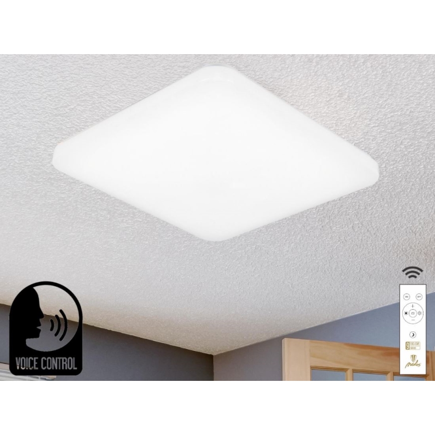 Dimmbare LED-Deckenleuchte mit Sprachsteuerung OPAL LED/48W/230V 2700-6500K weiß + Fernbedienung