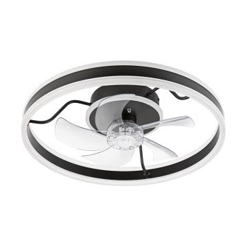 Dimmbare LED-Deckenleuchte mit Ventilator APOLLO LED/38W/230V schwarz + Fernbedienung