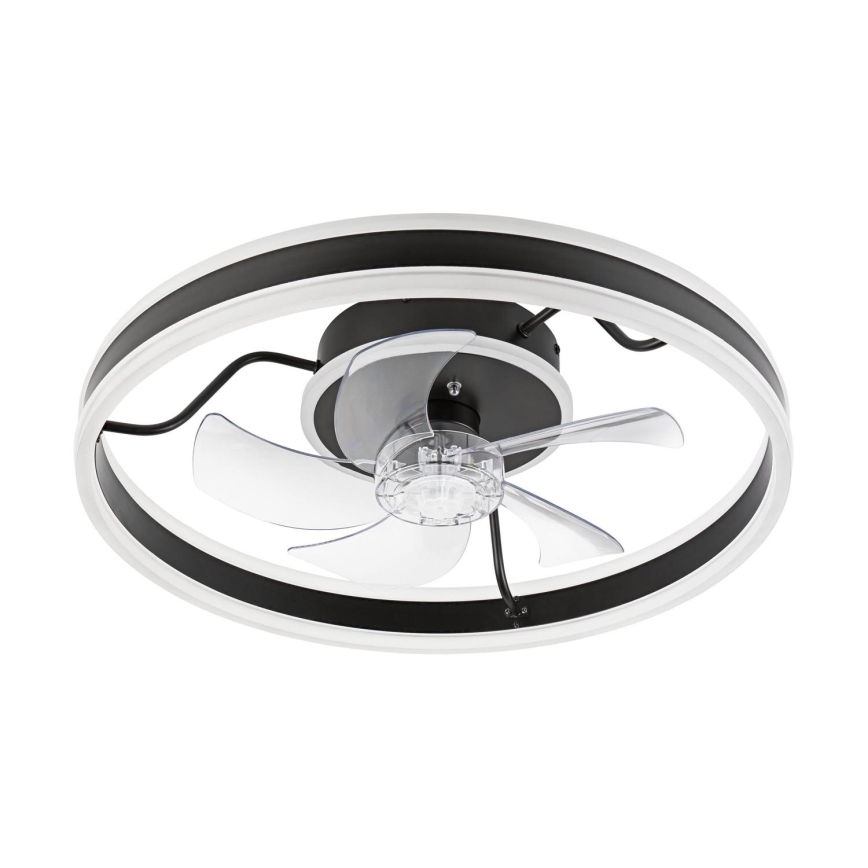 Dimmbare LED-Deckenleuchte mit Ventilator APOLLO LED/38W/230V schwarz + Fernbedienung