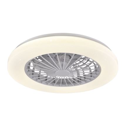 Dimmbare LED-Deckenleuchte mit Ventilator LIBYA LED/48W/230V 3000-6500K weiß + Fernbedienung