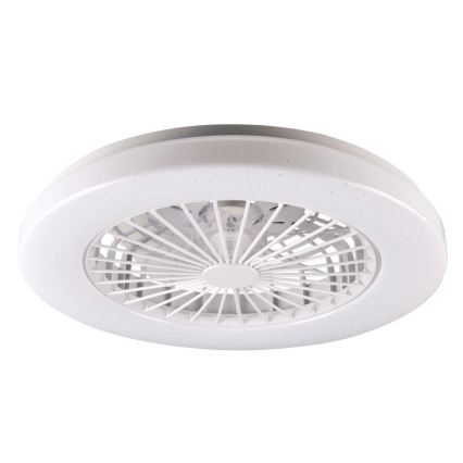 Dimmbare LED-Deckenleuchte mit Ventilator LIBYA LED/48W/230V 3000-6500K weiß + Fernbedienung