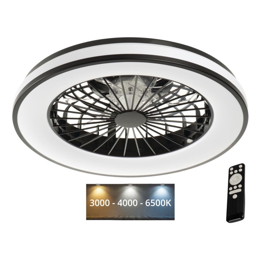 Dimmbare LED-Deckenleuchte mit Ventilator PLAVE LED/48W/230V 3000/4000/6500K + Fernbedienung