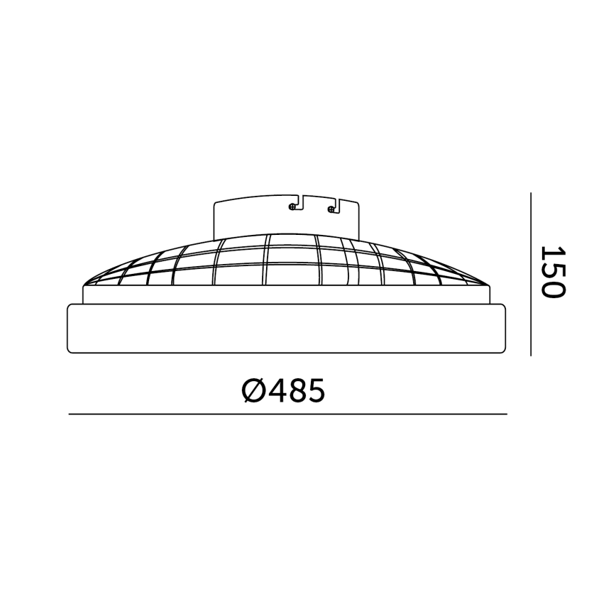 Dimmbare LED-Deckenleuchte mit Ventilator VENTELUX LED/48W/230V 3000/4000/6500K Ø 48,5 cm schwarz + Fernbedienung