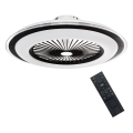 Dimmbare LED-Deckenleuchte mit Ventilator ZONDA LED/48W/230V 3000-6000K schwarz + Fernbedienung