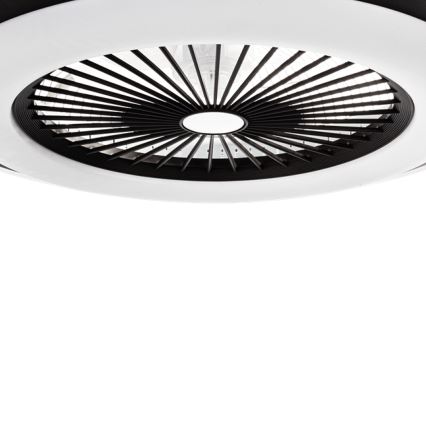 Dimmbare LED-Deckenleuchte mit Ventilator ZONDA LED/48W/230V 3000-6000K schwarz + Fernbedienung