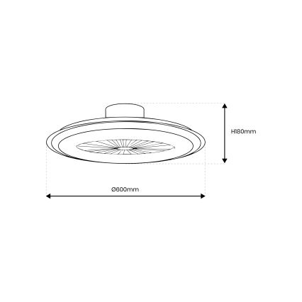 Dimmbare LED-Deckenleuchte mit Ventilator ZONDA LED/48W/230V 3000-6000K weiß + Fernbedienung