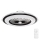 Dimmbare LED-Deckenleuchte mit Ventilator ZONDA LED/65W/230V 3000-6500K schwarz + Fernbedienung