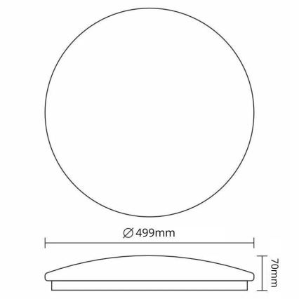 Dimmbare LED-Deckenleuchte OPAL LED/48W/230V 3000-6500K d 49,9 cm + Fernbedienung