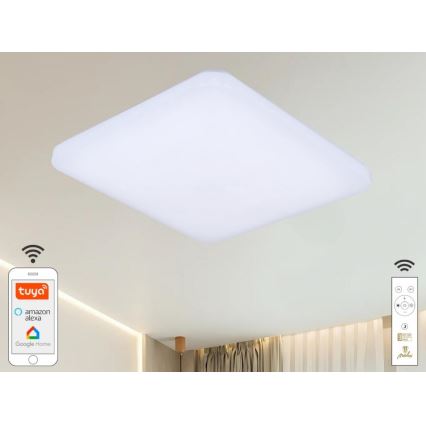 Dimmbare LED-Deckenleuchte OPAL LED/48W/230V 2700-6500K Wi-Fi Tuya weiß + Fernbedienung