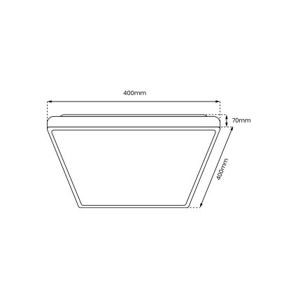 Dimmbare LED-Deckenleuchte QUADRO LED/38W/230V 3000-6000K weiß/golden + Fernbedienung