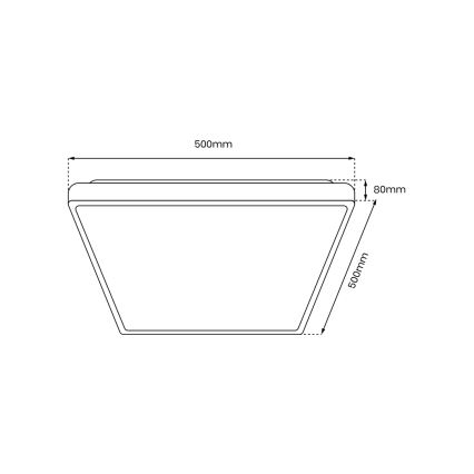 Dimmbare LED-Deckenleuchte QUADRO LED/66W/230V 3000-6000K weiß + Fernbedienung