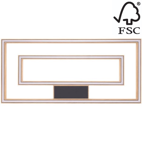 Dimmbare LED-Deckenleuchte RAMME 2xLED/28,5W/230V Eiche – FSC-zertifiziert