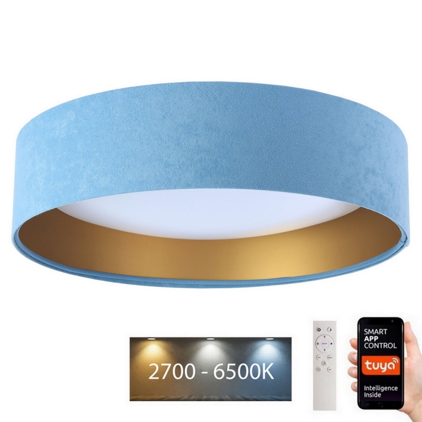 Dimmbare LED-Deckenleuchte SMART GALAXY LED/36W/230V d. 55 cm 2700-6500K Wi-Fi Tuya blau/golden + Fernbedienung