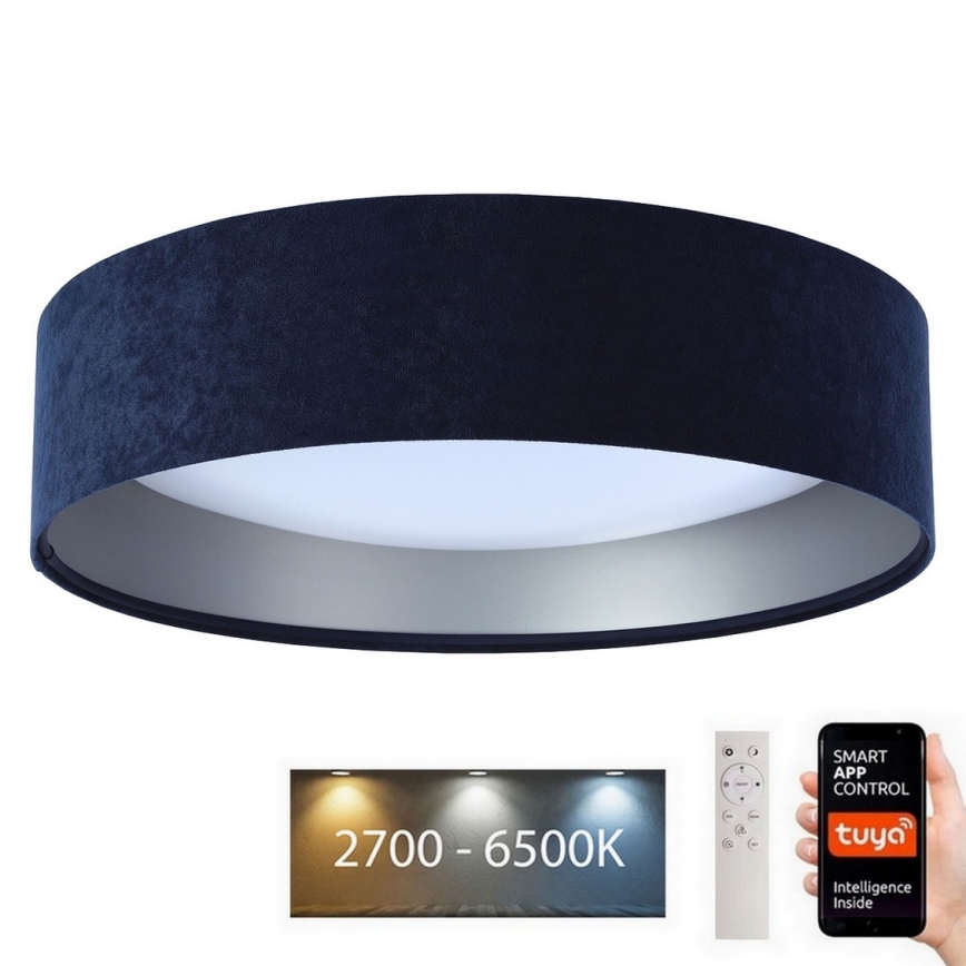 Dimmbare LED-Deckenleuchte SMART GALAXY LED/36W/230V d. 55 cm 2700-6500K Wi-Fi Tuya blau/silber + Fernbedienung