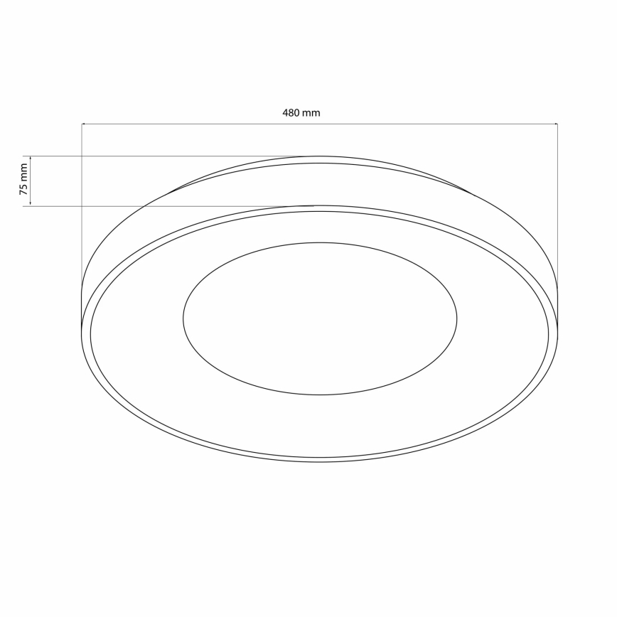 Dimmbare LED-Deckenleuchte für Badezimmer WITOLD LED/72W/230V d 48 cm 3000-6000K IP44 + Fernbedienung