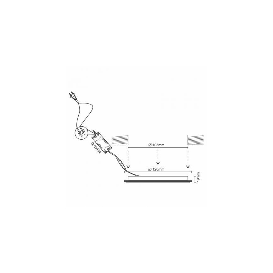 Dimmbare LED-Einbauleuchte LED/6W/230V 3000-6500K Wi-Fi Tuya