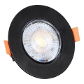 Dimmbare LED-Einbauleuchte ZITA LED/3/5/7W/230V 3000/4000/6000K d 9 cm schwarz