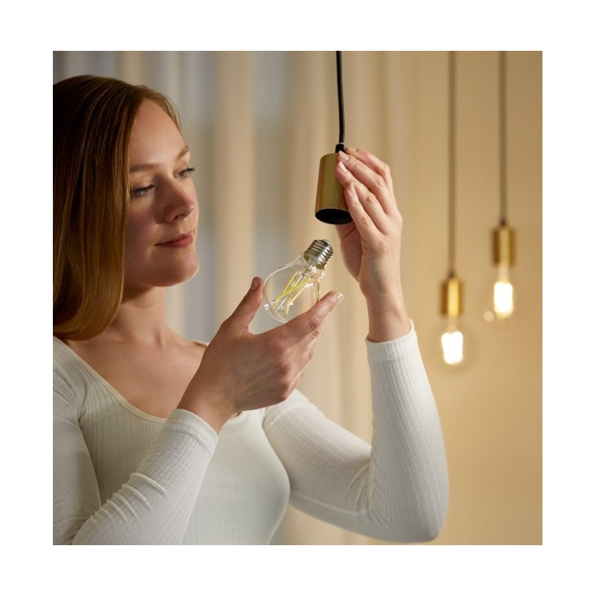 Dimmbare LED Glühbirne FILAMENT A60 E27/6,7W/230V 2700-6500K CRI 90 Wi-Fi - WiZ