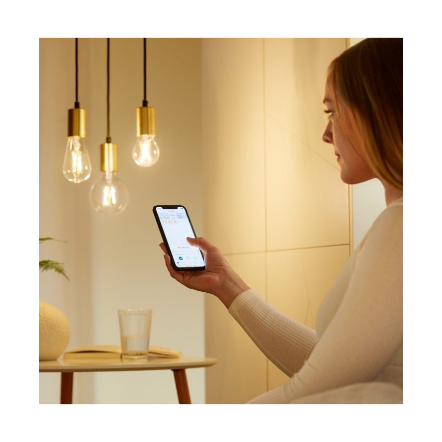Dimmbare LED Glühbirne FILAMENT A60 E27/6,7W/230V 2700-6500K CRI 90 Wi-Fi - WiZ