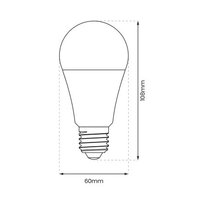 Dimmbare LED-Glühbirne A6 A60 E27/9W/230V 4000K